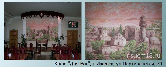 Интерьер стен кафе